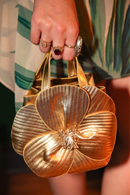 Monroe Flower Bag - Gold