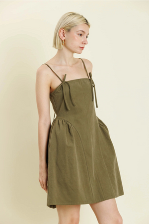 Agnes Mini Dress - Olive