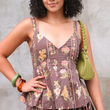 Load image into Gallery viewer, Eloise Peplum Top- Brown
