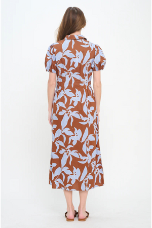 Rosey Haze Shirt Dress