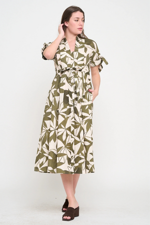 Emerald Canopy Shirt Dress