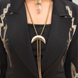 Load image into Gallery viewer, Crescent Moon Bolo Necklace
