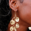 Load image into Gallery viewer, Gold Leaf Drop Earrings
