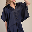 Load image into Gallery viewer, Sylvie Satin Top- Navy
