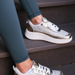 Load image into Gallery viewer, Jessy Patched Sneaker - Gold
