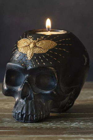 Moth Skull Votive Holder