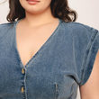 Load image into Gallery viewer, Tisha Denim Top Plus
