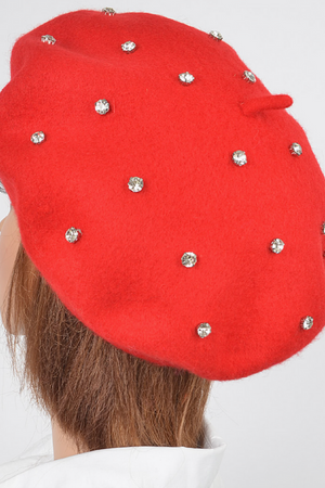 Stone Studded Beret