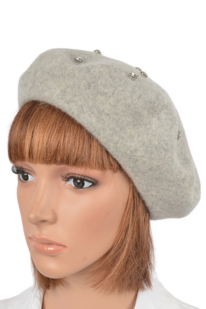 Stone Studded Beret