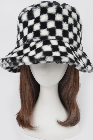 Checker Bucket Hat