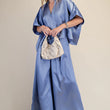 Load image into Gallery viewer, Sylvie Satin Pant- Dusty Blue
