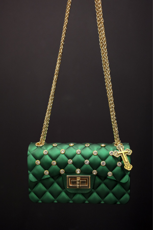 God Forbid - Quilted Rhinestone Bag