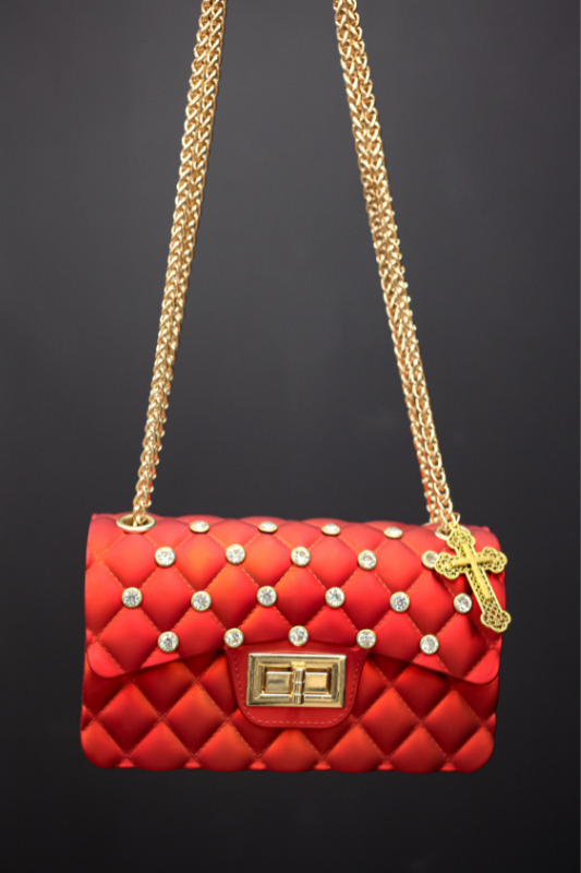 God Forbid - Quilted Rhinestone Bag