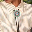 Load image into Gallery viewer, Turquoise Bloom BoloTie
