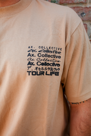 Tour Life X Ax. Collective Tee - Tan