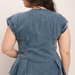 Load image into Gallery viewer, Tisha Denim Top Plus

