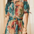 Load image into Gallery viewer, Mera Sunset Shirt Dress
