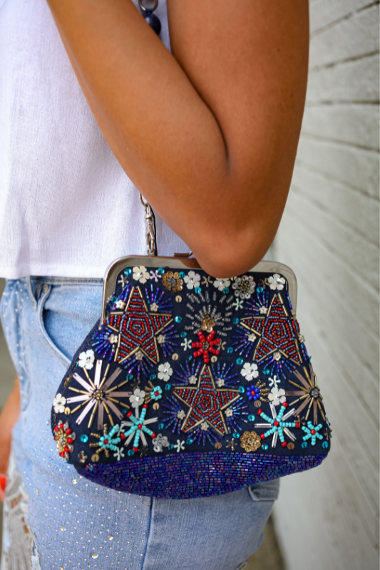 Beaded Fireworks Clutch