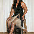 Load image into Gallery viewer, Serena Fringe Wrap Dress - PLUS
