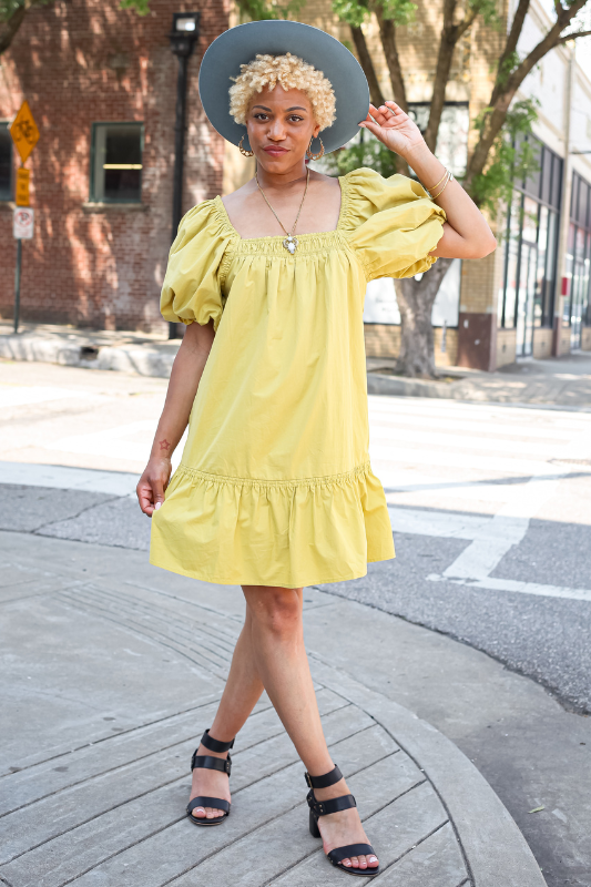 Cindy Dress - Lime