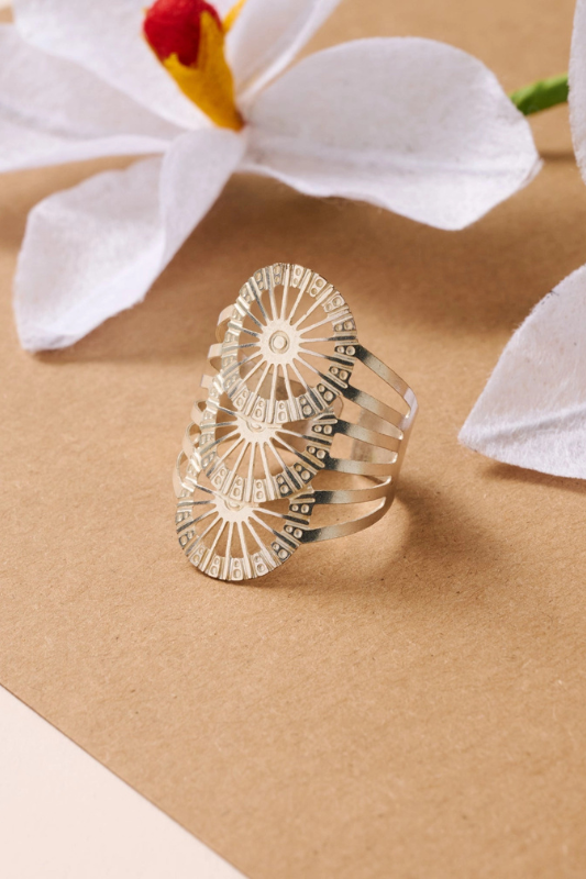 Roda Sliver Cuff Ring
