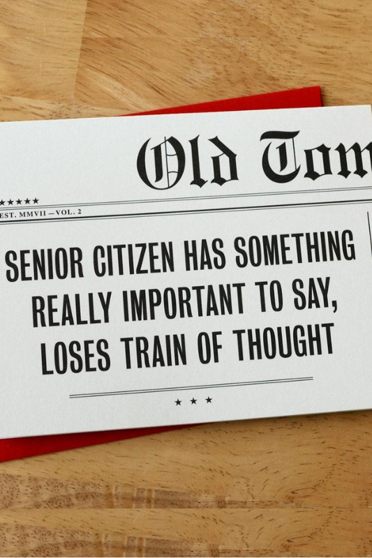 Senior Citizen Birthday Card