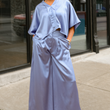 Load image into Gallery viewer, Sylvie Satin Pant- Dusty Blue

