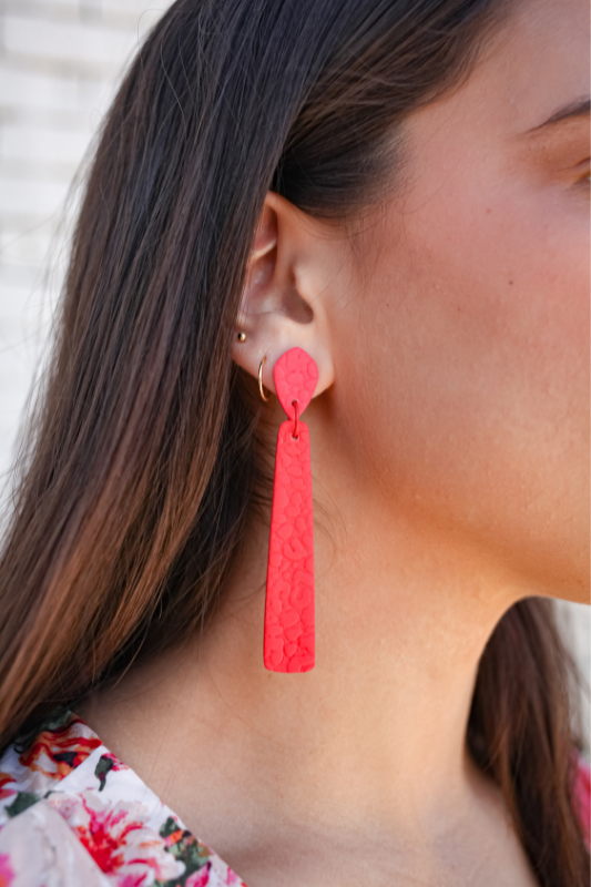 Perri Solid Earrings - Hot Pink