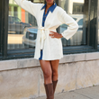Load image into Gallery viewer, Haylie Sweater Mini Dress - Cream
