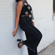 Load image into Gallery viewer, Chelle Wide-Leg Denim Stud Pants
