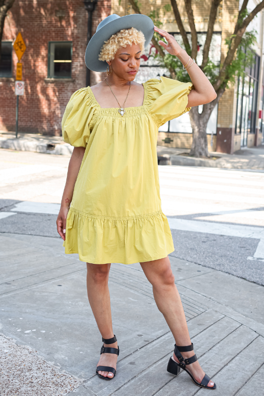 Cindy Dress - Lime