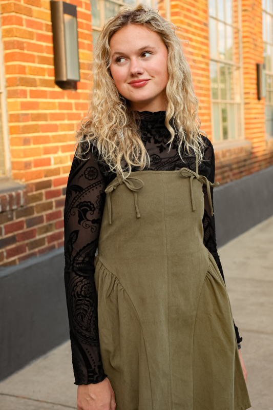 Agnes Mini Dress - Olive