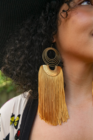 Tapestry Fringe Earrings