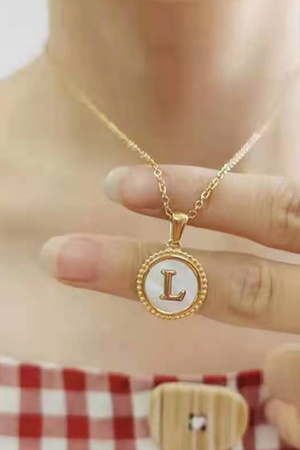 Shell Initial Necklace