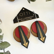 Load image into Gallery viewer, Birch Earrings: Arrow Walnut Oxblood
