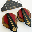 Load image into Gallery viewer, Birch Earrings: Arrow Walnut Oxblood
