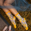Load image into Gallery viewer, Calla Lily Ruffle Sheer Sock

