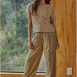 Load image into Gallery viewer, Elise Crochet Sweater- Tan
