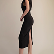 Load image into Gallery viewer, Evelyn Midi Dress- Black
