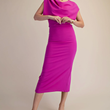 Load image into Gallery viewer, Evelyn Midi Dress- Fuchsia
