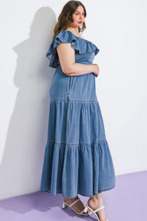 Eloise Denim Maxi - PLUS<br>***Last One***