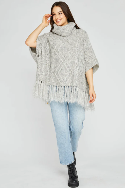 Kindred Pullover Shawl - Heather Grey<br>***Last One***