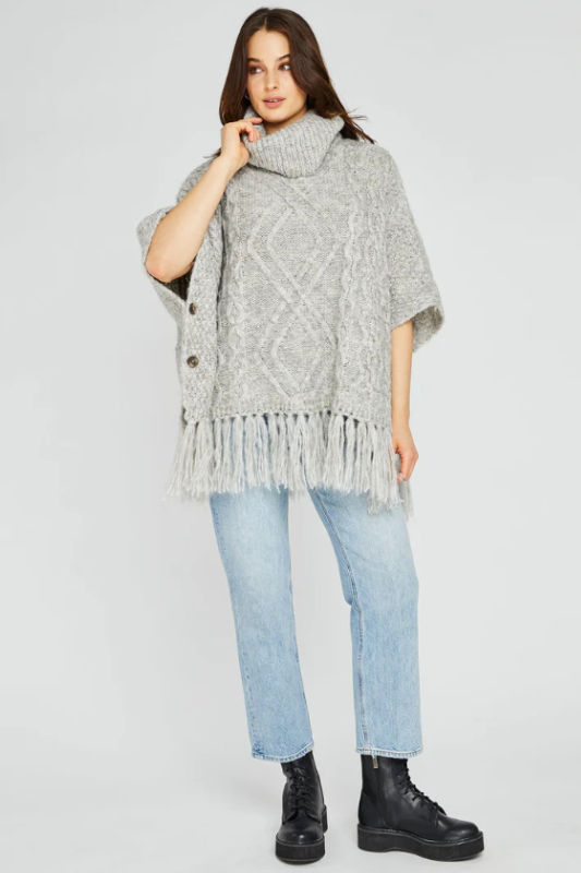 Kindred Pullover Shawl - Heather Grey<br>***Last One***