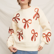Load image into Gallery viewer, Holly Jolly Bow Sweater
