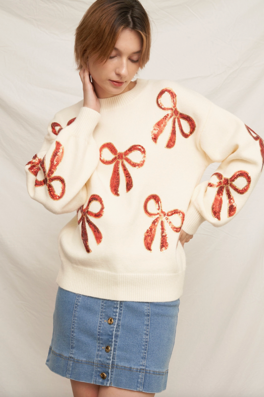 Holly Jolly Bow Sweater