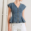 Load image into Gallery viewer, Tisha Denim Top
