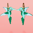 Load image into Gallery viewer, Hummingbird Hoop Earrings
