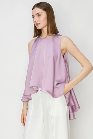 Violet Flowing Blouse