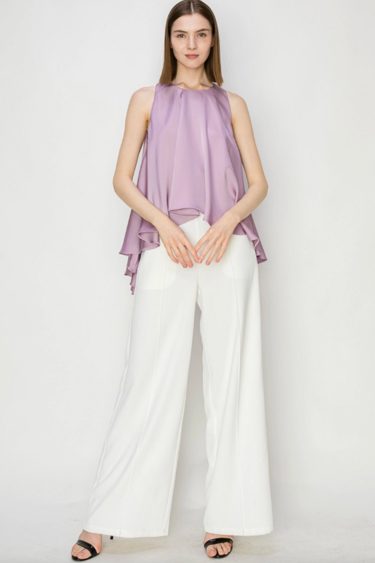 Violet Flowing Blouse