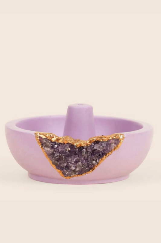Amethyst Incense Holder